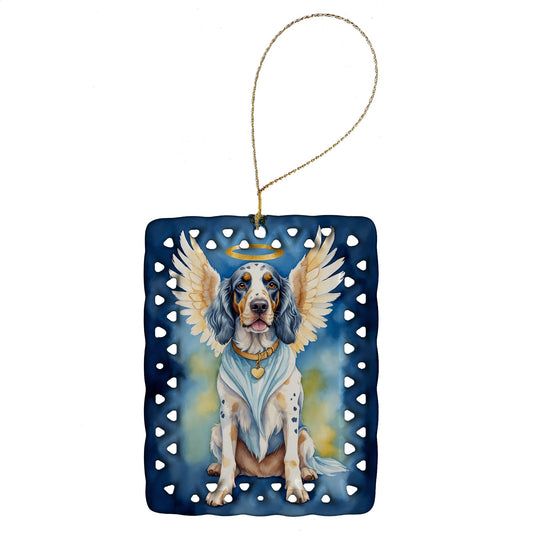English Setter My Angel Porcelain Ornament