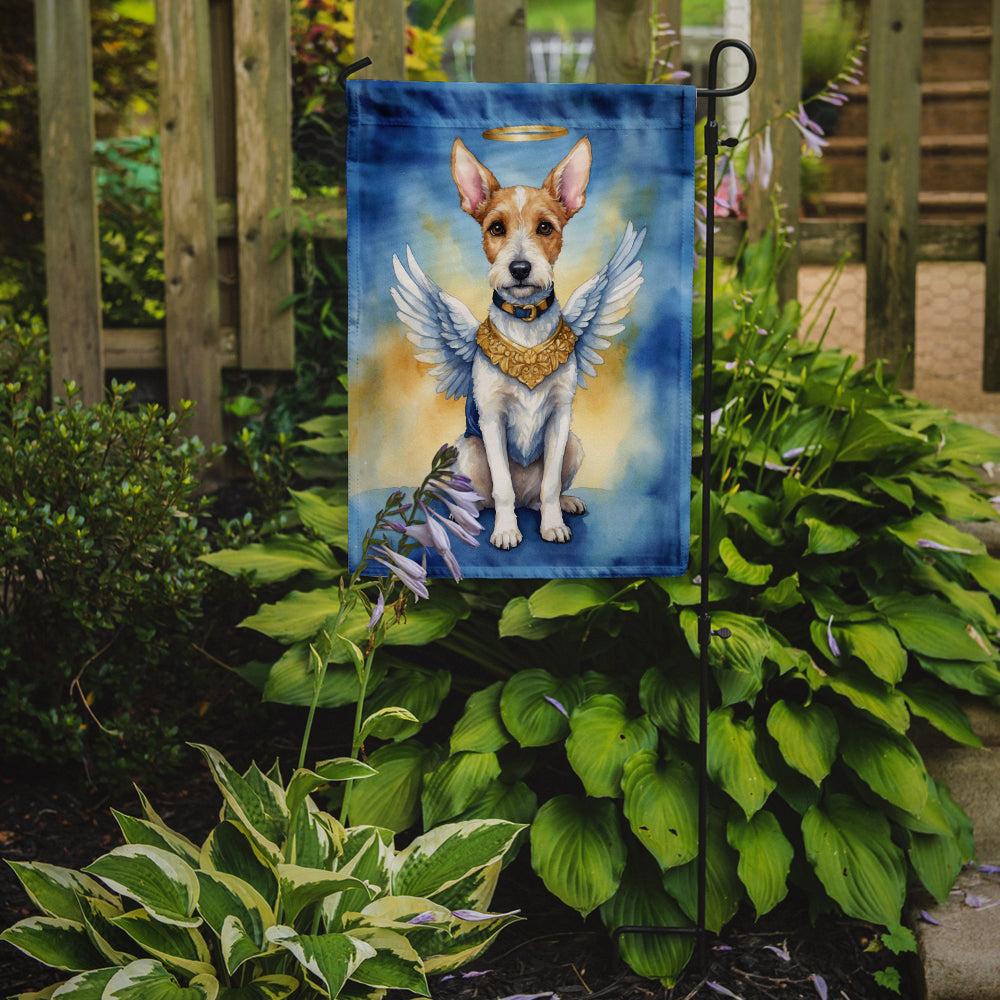 Fox Terrier My Angel Garden Flag – Memorial or Christmas Dog Angel Decor