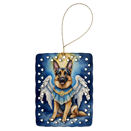 German Shepherd My Angel Porcelain Ornament