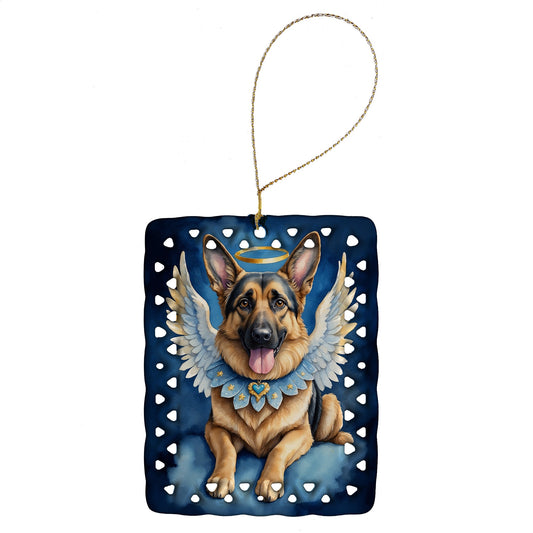 German Shepherd My Angel Porcelain Ornament
