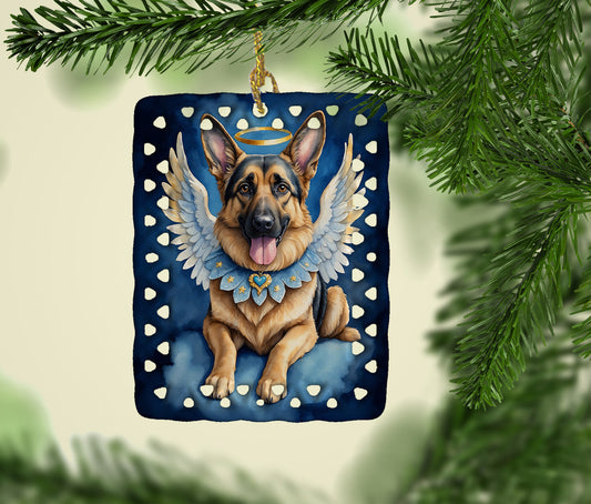 German Shepherd My Angel Porcelain Ornament