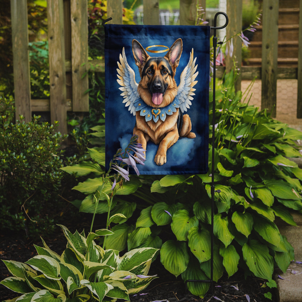 German Shepherd My Angel Garden Flag – Memorial or Christmas Dog Angel Decor