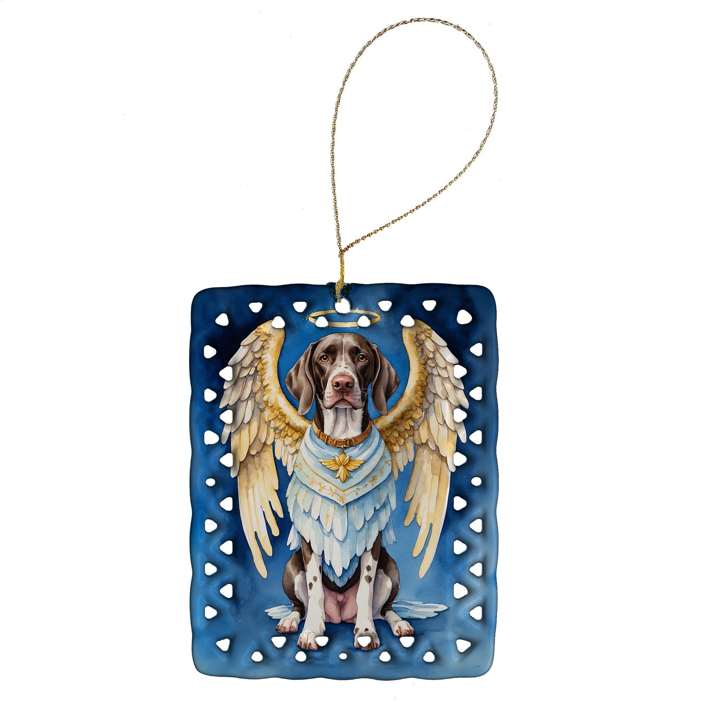 German Shorthaired Pointer My Angel Porcelain Ornament