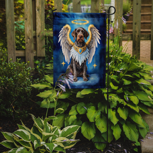 German Wirehaired Pointer My Angel Garden Flag – Memorial or Christmas Dog Angel Decor