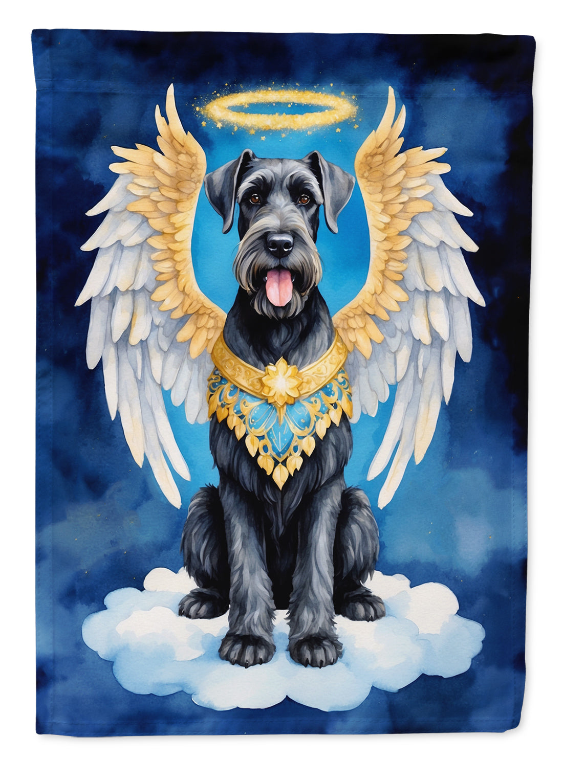 Giant Schnauzer My Angel Garden Flag – Memorial or Christmas Dog Angel Decor