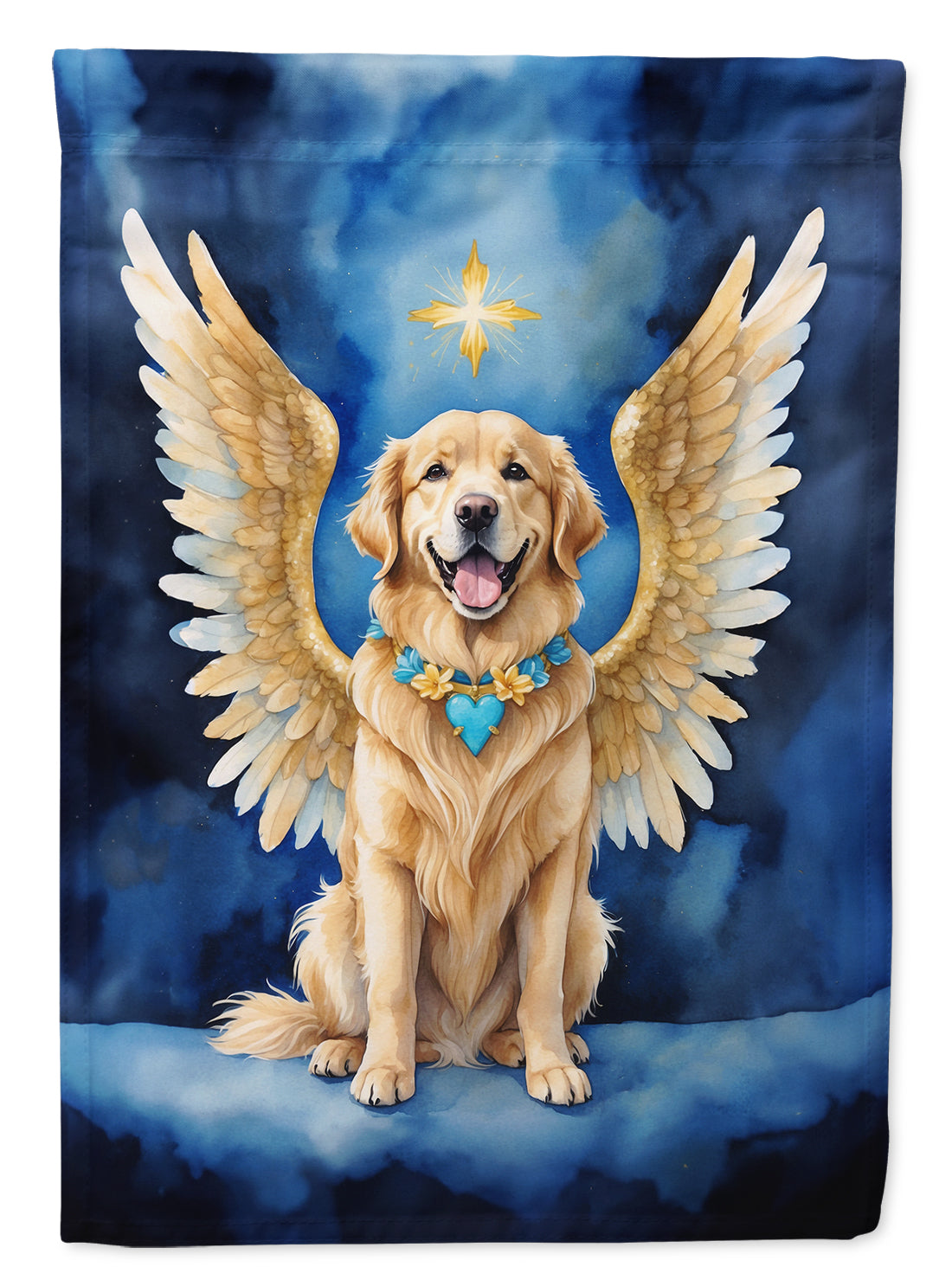 Golden Retriever My Angel Garden Flag – Memorial or Christmas Dog Angel Decor