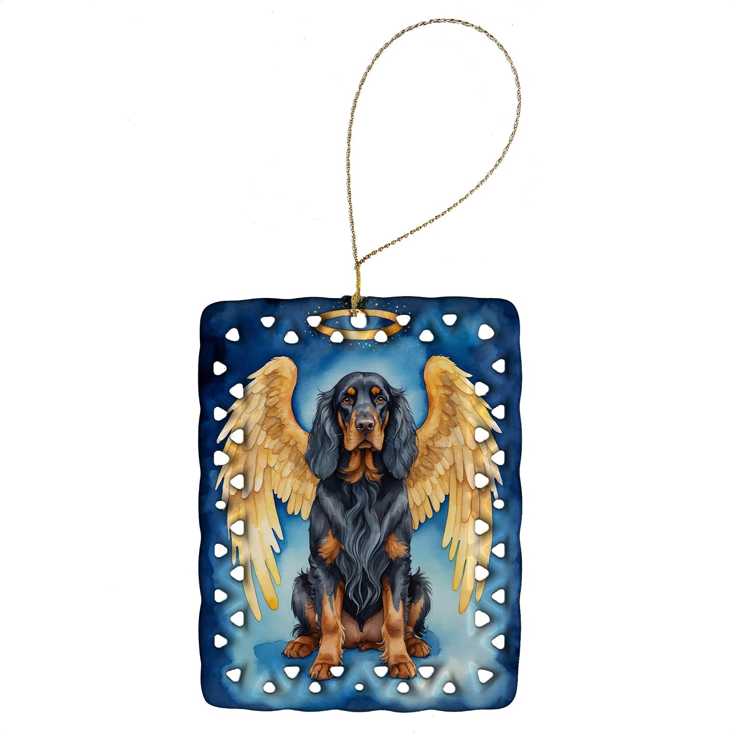 Gordon Setter My Angel Porcelain Ornament