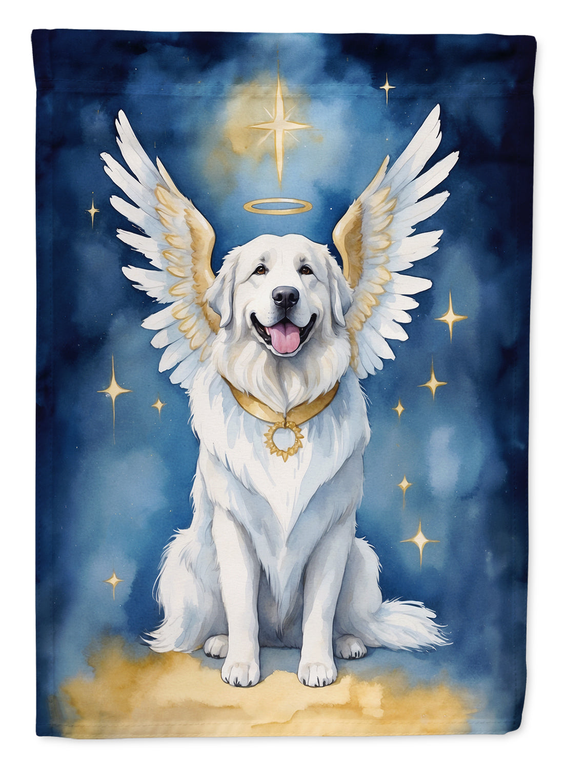 Great Pyrenees My Angel Garden Flag – Memorial or Christmas Dog Angel Decor