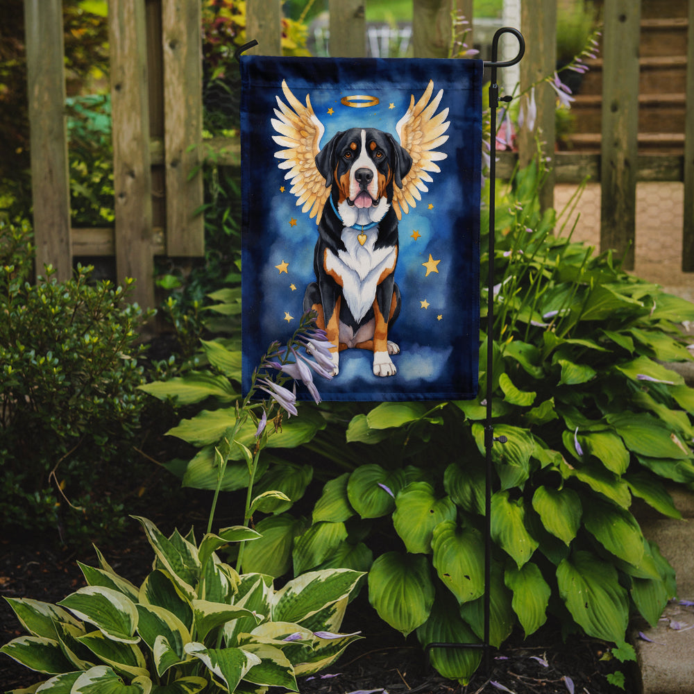 Greater Swiss Mountain Dog My Angel Garden Flag – Memorial or Christmas Dog Angel Decor