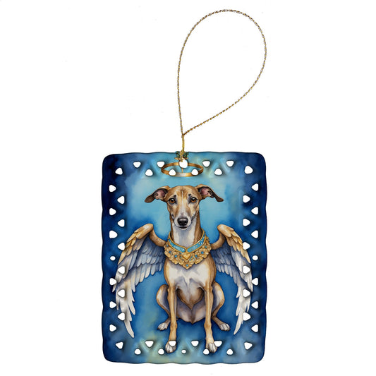 Greyhound My Angel Porcelain Ornament