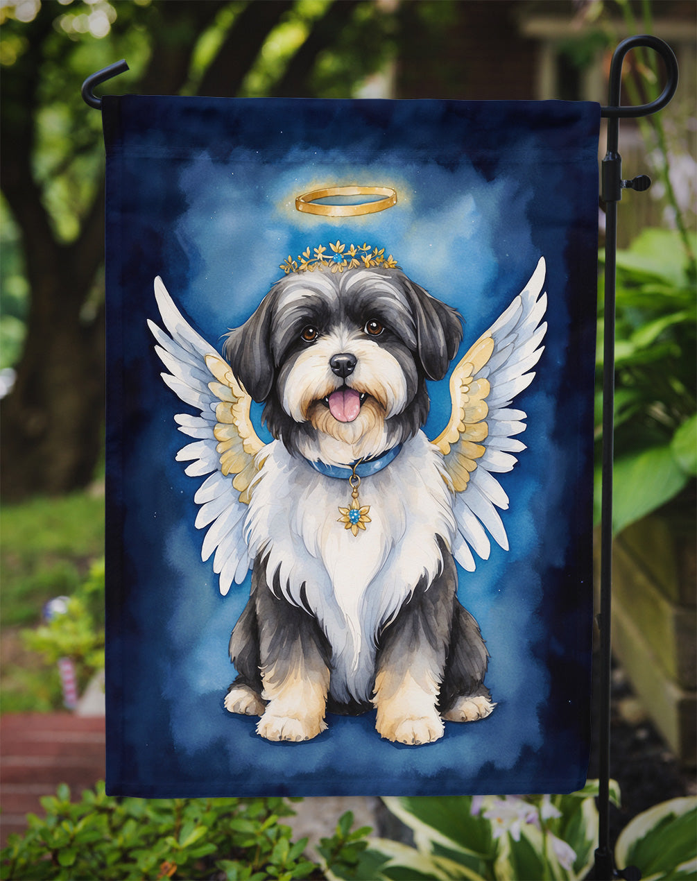 Havanese My Angel Garden Flag – Memorial or Christmas Dog Angel Decor