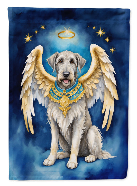 Irish Wolfhound My Angel Garden Flag – Memorial or Christmas Dog Angel Decor
