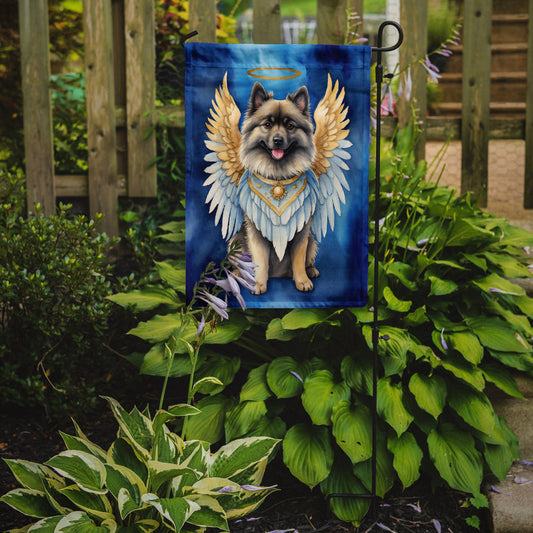 Keeshond My Angel Garden Flag – Memorial or Christmas Dog Angel Decor