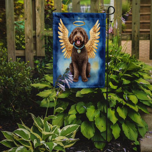 Labradoodle My Angel Garden Flag – Memorial or Christmas Dog Angel Decor