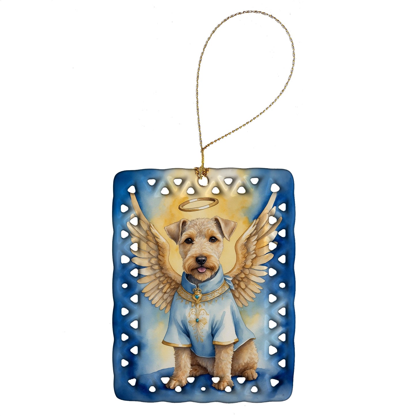 Lakeland Terrier My Angel Porcelain Ornament