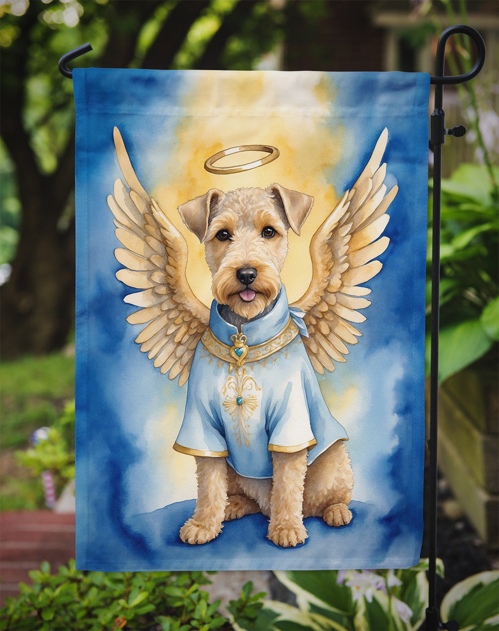 Lakeland Terrier My Angel Garden Flag – Memorial or Christmas Dog Angel Decor