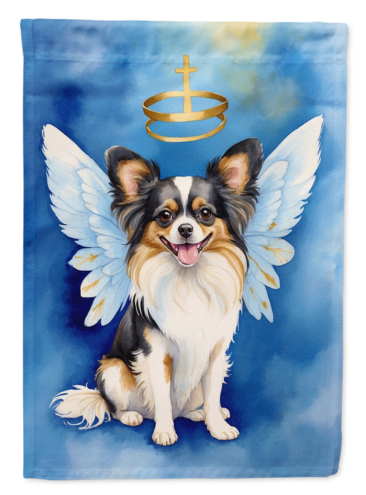 Papillon My Angel Garden Flag – Memorial or Christmas Dog Angel Decor