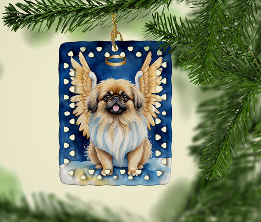 Pekingese My Angel Porcelain Ornament
