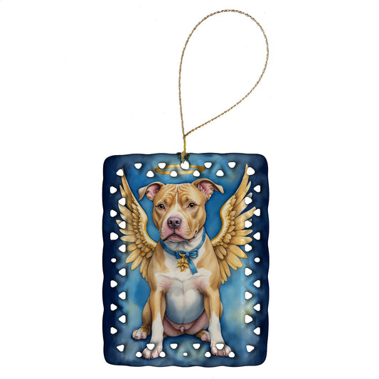 Pit Bull Terrier My Angel Porcelain Ornament