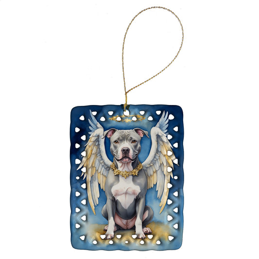Pit Bull Terrier My Angel Porcelain Ornament