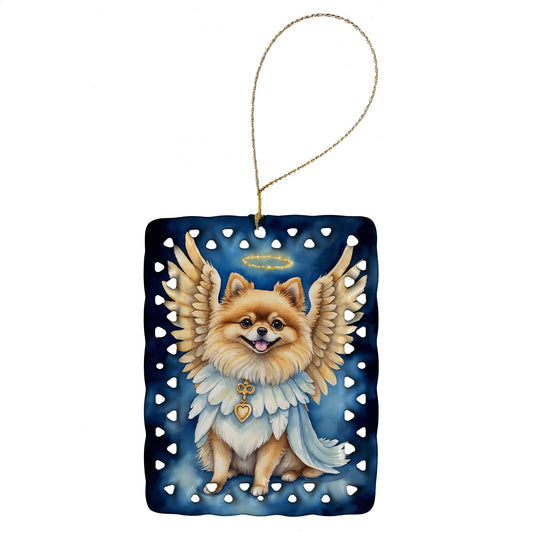 Pomeranian My Angel Porcelain Ornament