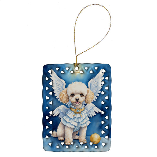 Poodle My Angel Porcelain Ornament