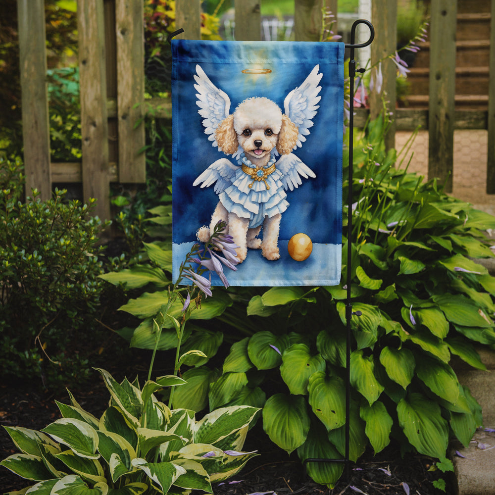 Poodle My Angel Garden Flag – Memorial or Christmas Dog Angel Decor