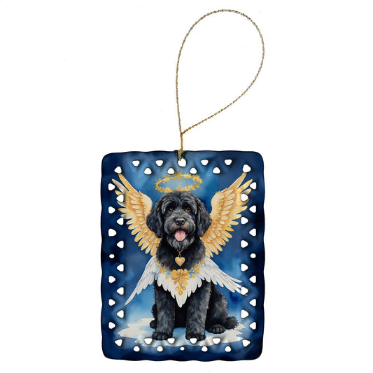 Portuguese Water Dog My Angel Porcelain Ornament