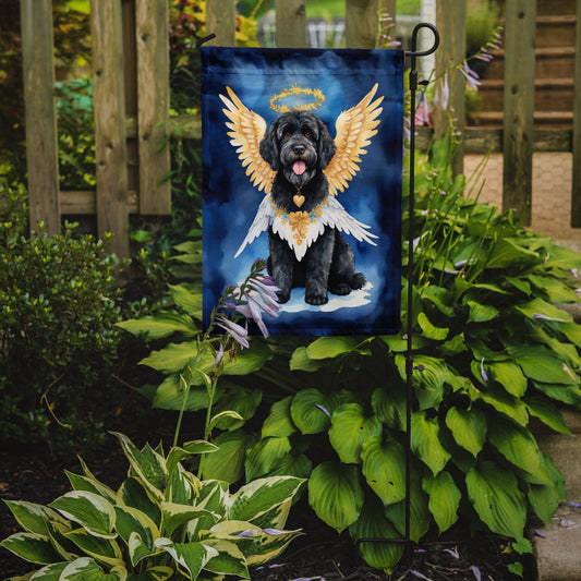 Portuguese Water Dog My Angel Garden Flag – Memorial or Christmas Dog Angel Decor