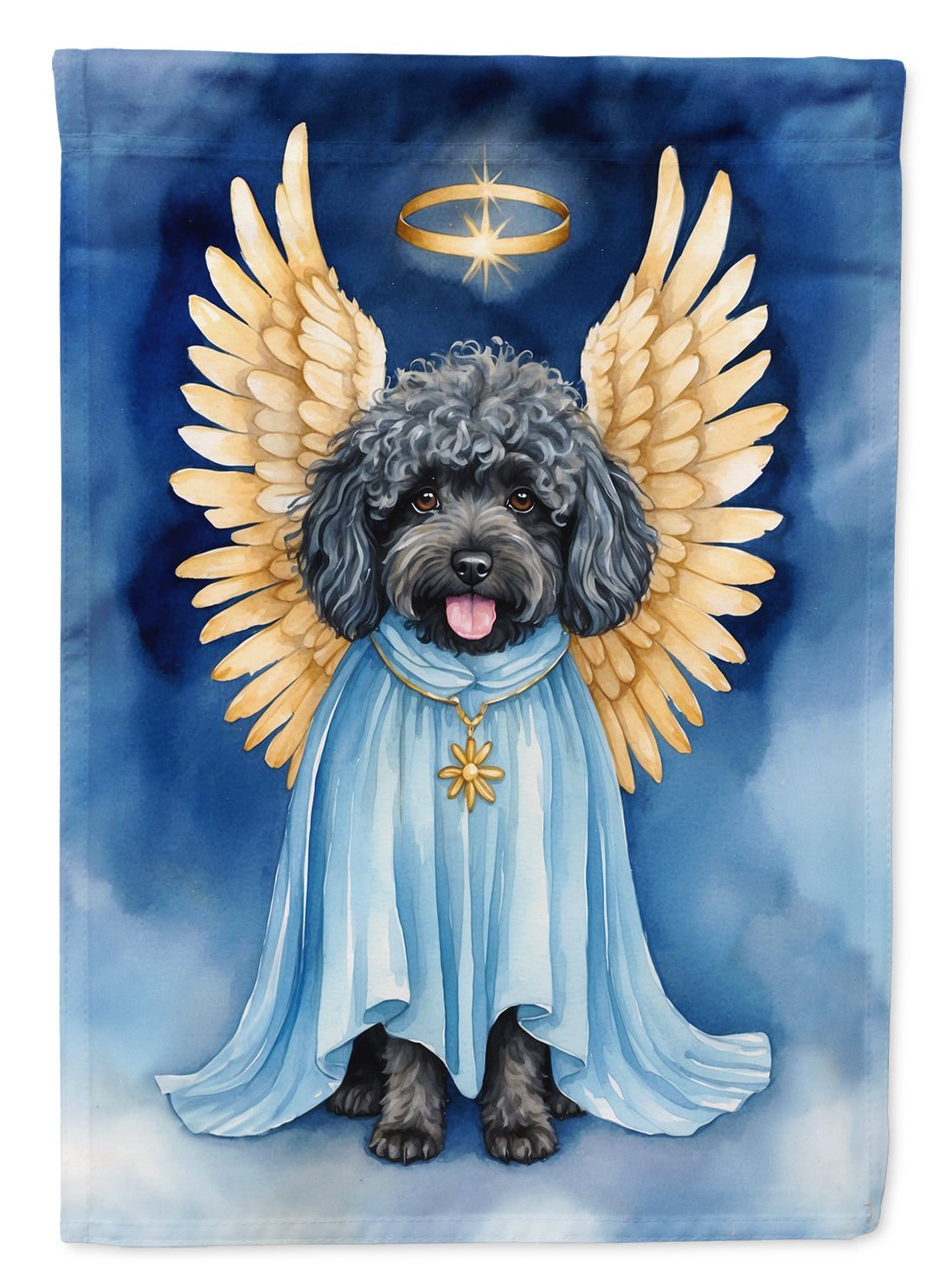 Puli My Angel Garden Flag – Memorial or Christmas Dog Angel Decor