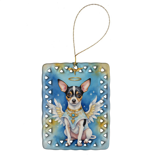 Rat Terrier My Angel Porcelain Ornament