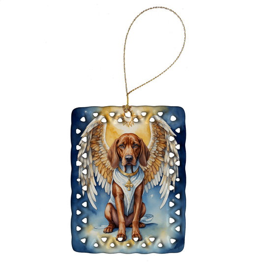 Redbone Coonhound My Angel Porcelain Ornament