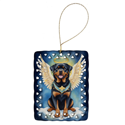 Rottweiler My Angel Porcelain Ornament