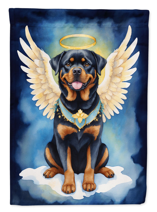Rottweiler My Angel Garden Flag – Memorial or Christmas Dog Angel Decor