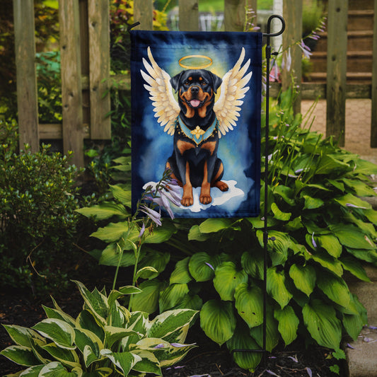 Rottweiler My Angel Garden Flag – Memorial or Christmas Dog Angel Decor