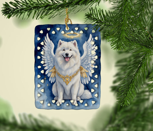 Samoyed My Angel Porcelain Ornament