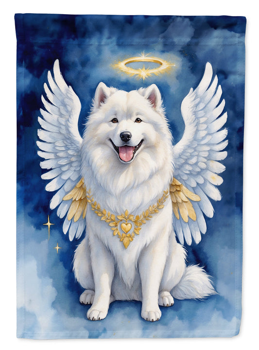 Samoyed My Angel Garden Flag – Memorial or Christmas Dog Angel Decor