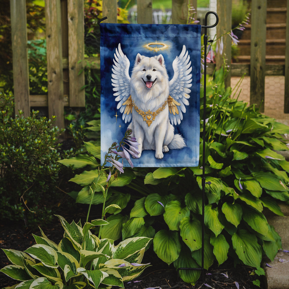 Samoyed My Angel Garden Flag – Memorial or Christmas Dog Angel Decor