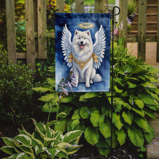 Samoyed My Angel Garden Flag – Memorial or Christmas Dog Angel Decor