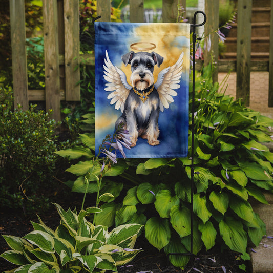 Schnauzer My Angel Garden Flag – Memorial or Christmas Dog Angel Decor
