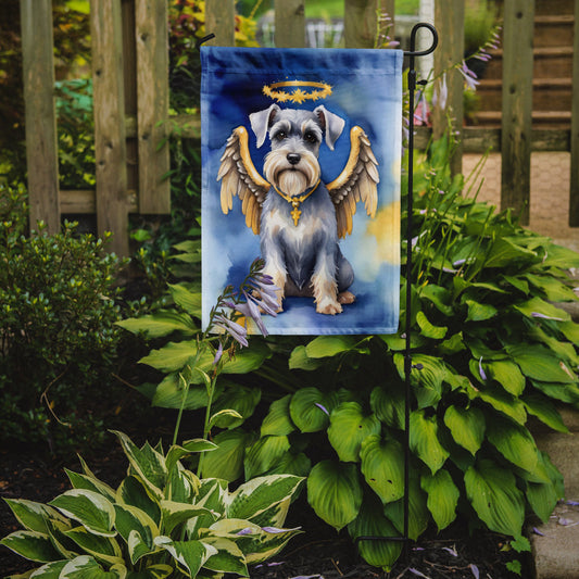 Schnauzer My Angel Garden Flag – Memorial or Christmas Dog Angel Decor