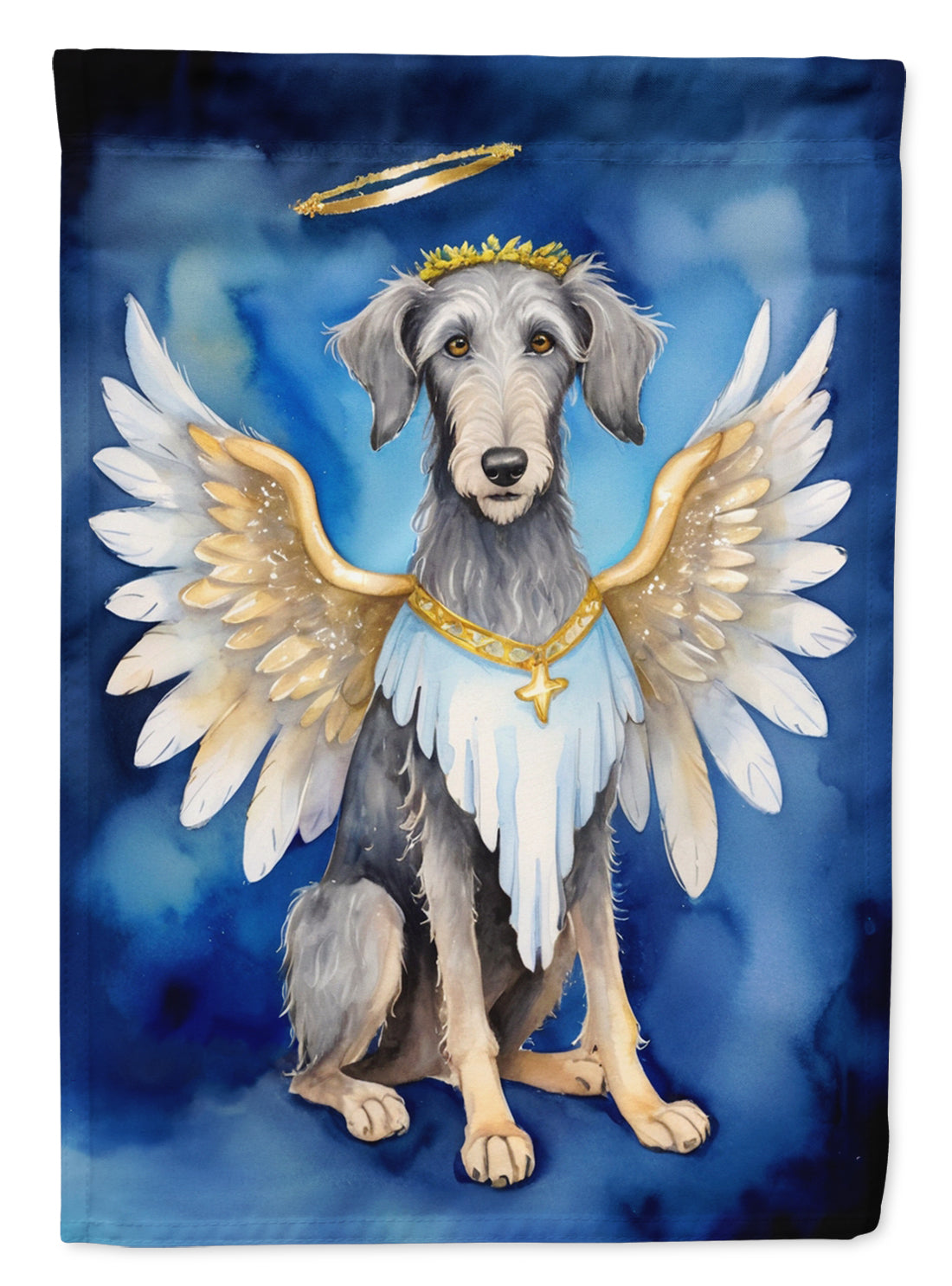 Scottish Deerhound My Angel Garden Flag – Memorial or Christmas Dog Angel Decor