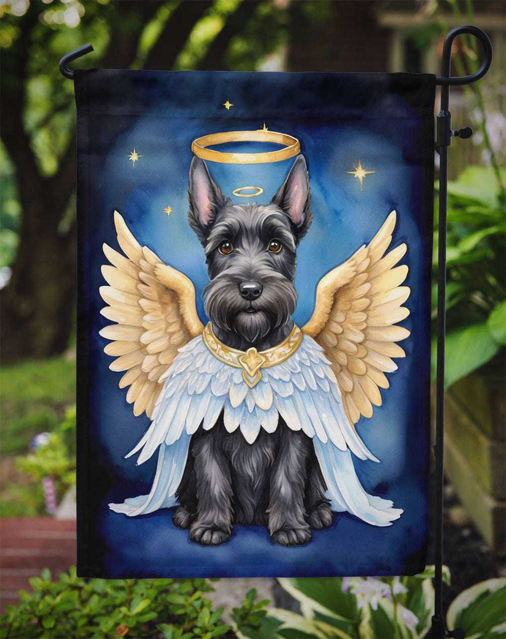 Scottish Terrier My Angel Garden Flag – Memorial or Christmas Dog Angel Decor