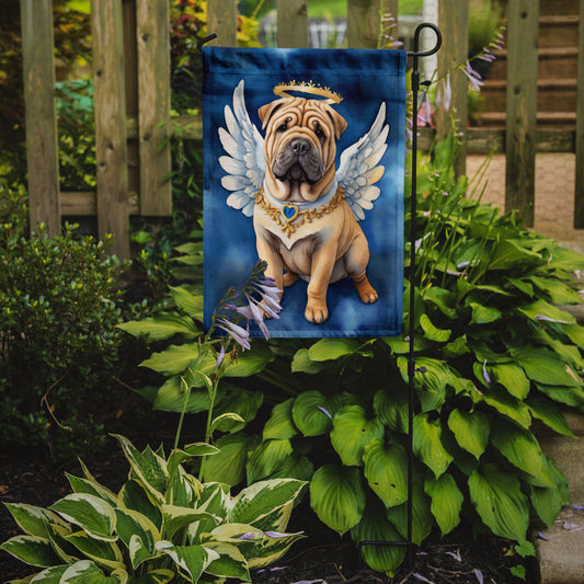 Shar Pei My Angel Garden Flag – Memorial or Christmas Dog Angel Decor