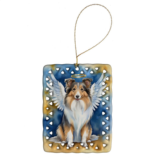 Sheltie My Angel Porcelain Ornament