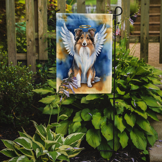 Sheltie My Angel Garden Flag – Memorial or Christmas Dog Angel Decor
