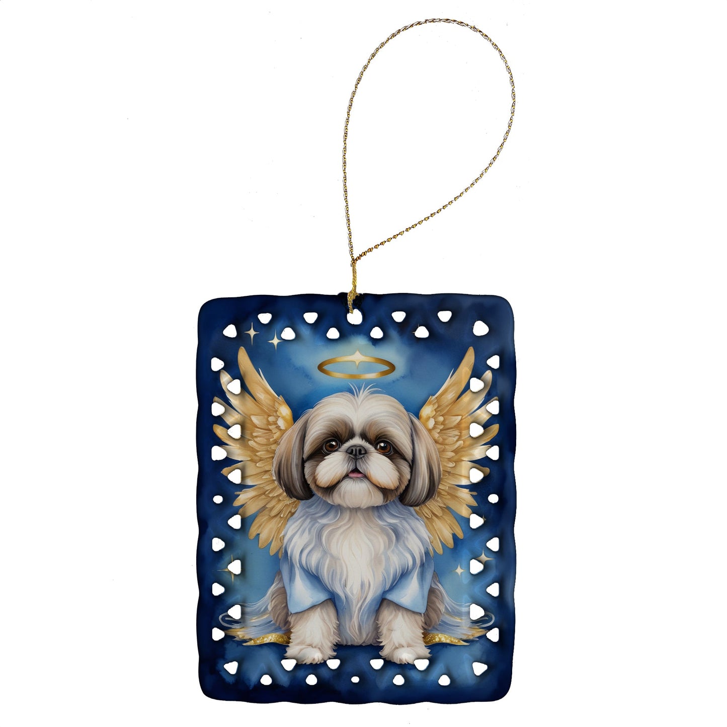 Shih Tzu My Angel Porcelain Ornament