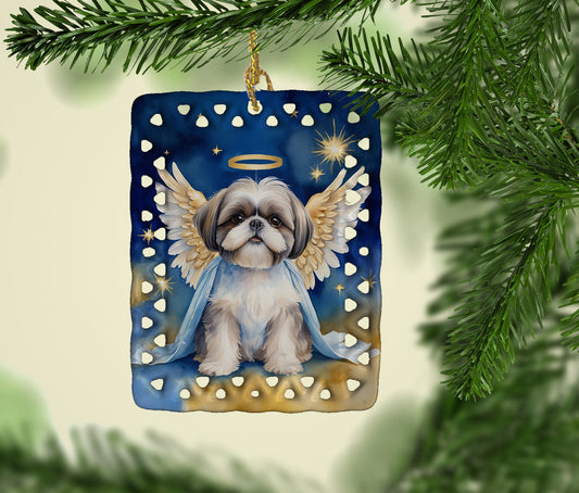 Shih Tzu My Angel Porcelain Ornament