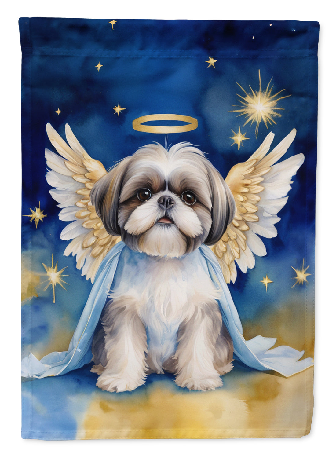 Shih Tzu My Angel Garden Flag – Memorial or Christmas Dog Angel Decor