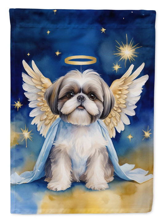Shih Tzu My Angel Garden Flag – Memorial or Christmas Dog Angel Decor
